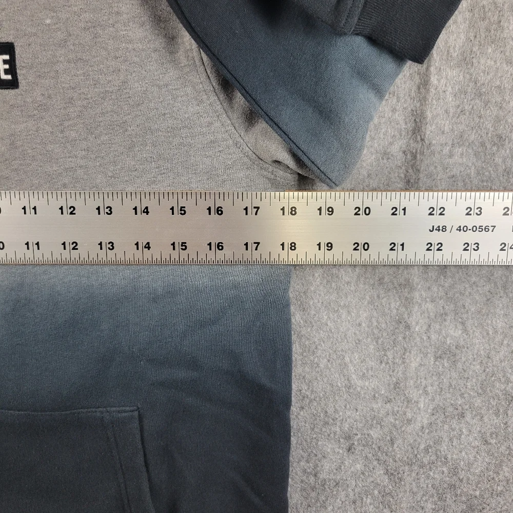 Abercrombie & Fitch Kids Gray Navy Ombre Pullover Hoodie Boys Size 13/14
